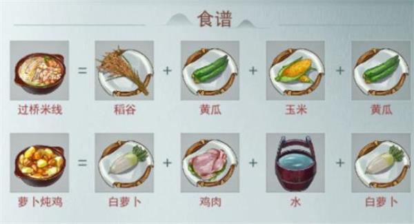 江湖悠悠5级食谱全汇总