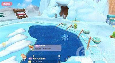 摩尔庄园手游雪山鱼池位置一览