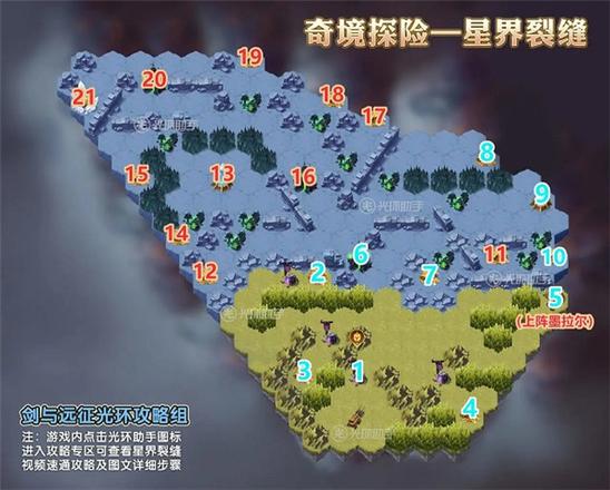 剑与远征星界裂缝攻略：奇境探险星界裂缝通关路线图片2