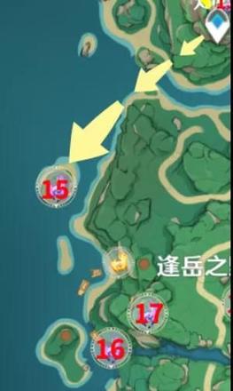 原神2.2雷神瞳位置大全：鹤观岛雷神瞳位置分布一览图片3