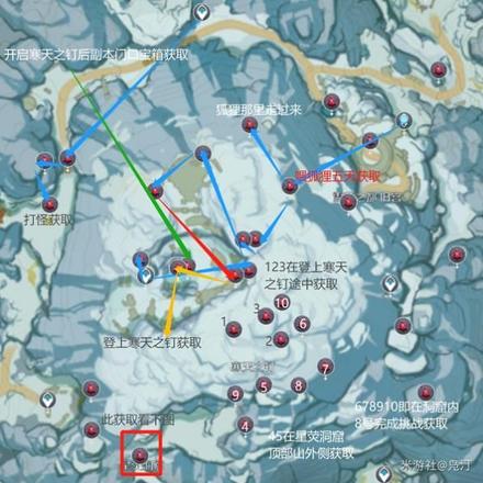 原神雪山玉髓分布图大全：2.0雪山玉髓位置采集路线图图片4