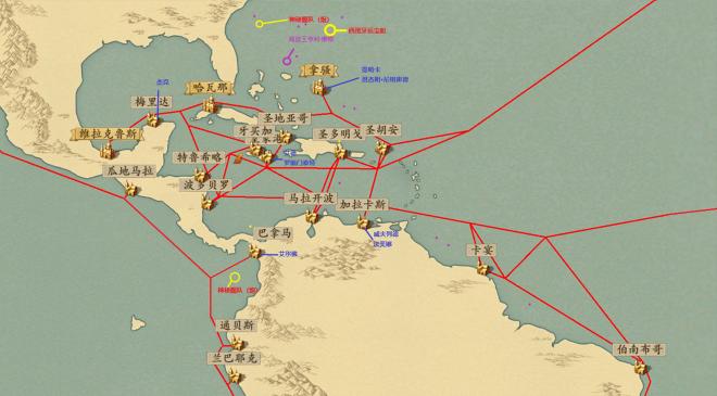 梦回大航海国家队位置在哪 梦回大航海全地图详细标注