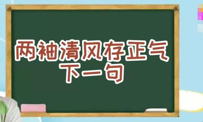 两袖清风存正气下一句是什么