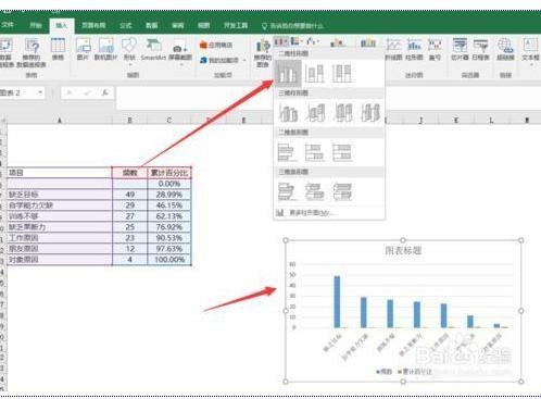 excel柏拉图制作步骤和方法（excel 怎么做柏拉图）(3)